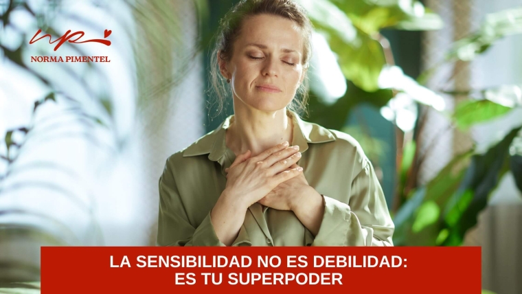 Mujer conectando con su sensibilidad y paz interior.